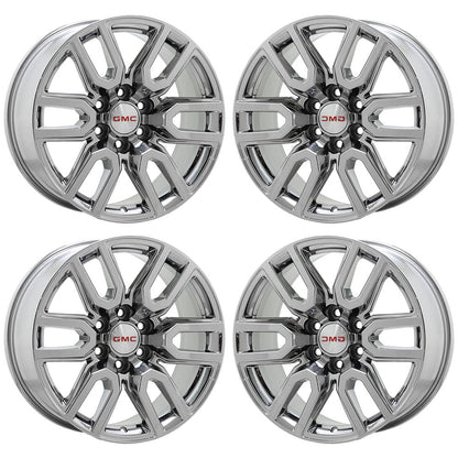 20" GMC Sierra Yukon 1500 Bright Chrome wheels rims Factory OEM GM set 5914