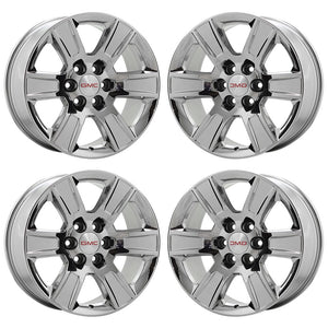 20" GMC Sierra 1500 PVD Chrome wheels rims Factory OEM Set 5650