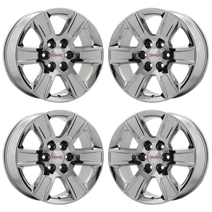 20" GMC Sierra 1500 Bright Chrome wheels rims Factory OEM set 5650