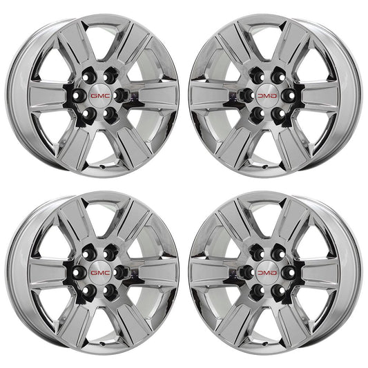 20" GMC Sierra 1500 Bright Chrome wheels rims Factory OEM set 5650