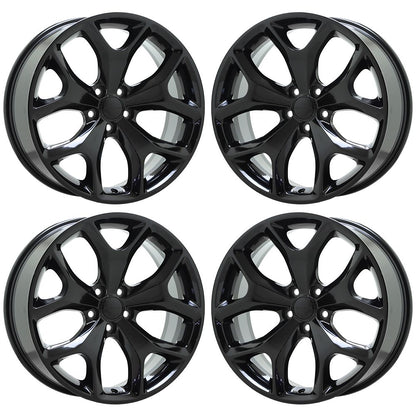 20" Chrysler 300 RWD Gloss Black wheels Factory OEM set 2523 EXCHANGE