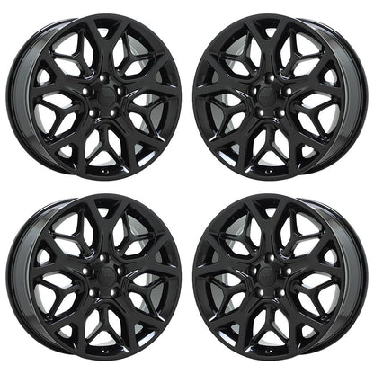 20" Jeep Grand Cherokee Gloss Black wheels rims Factory OEM set 9181 EXCHANGE
