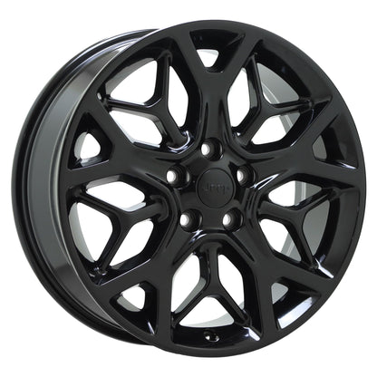 20" Jeep Grand Cherokee Gloss Black wheels rims Factory OEM set 9181 EXCHANGE