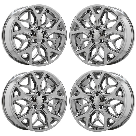 20" Jeep Grand Cherokee Bright Chrome wheels rims Factory OEM set 9181