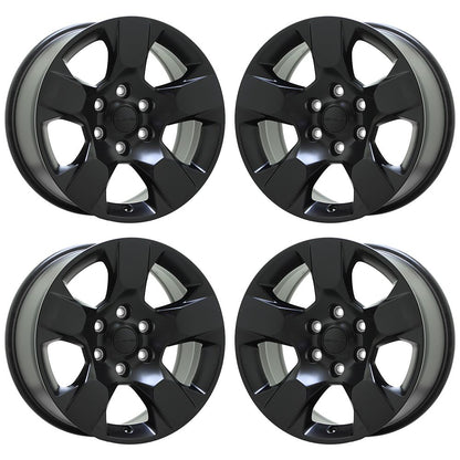 18" Dodge Ram 1500 Satin Black wheels rims Factory OEM set 2669 EXCHANGE
