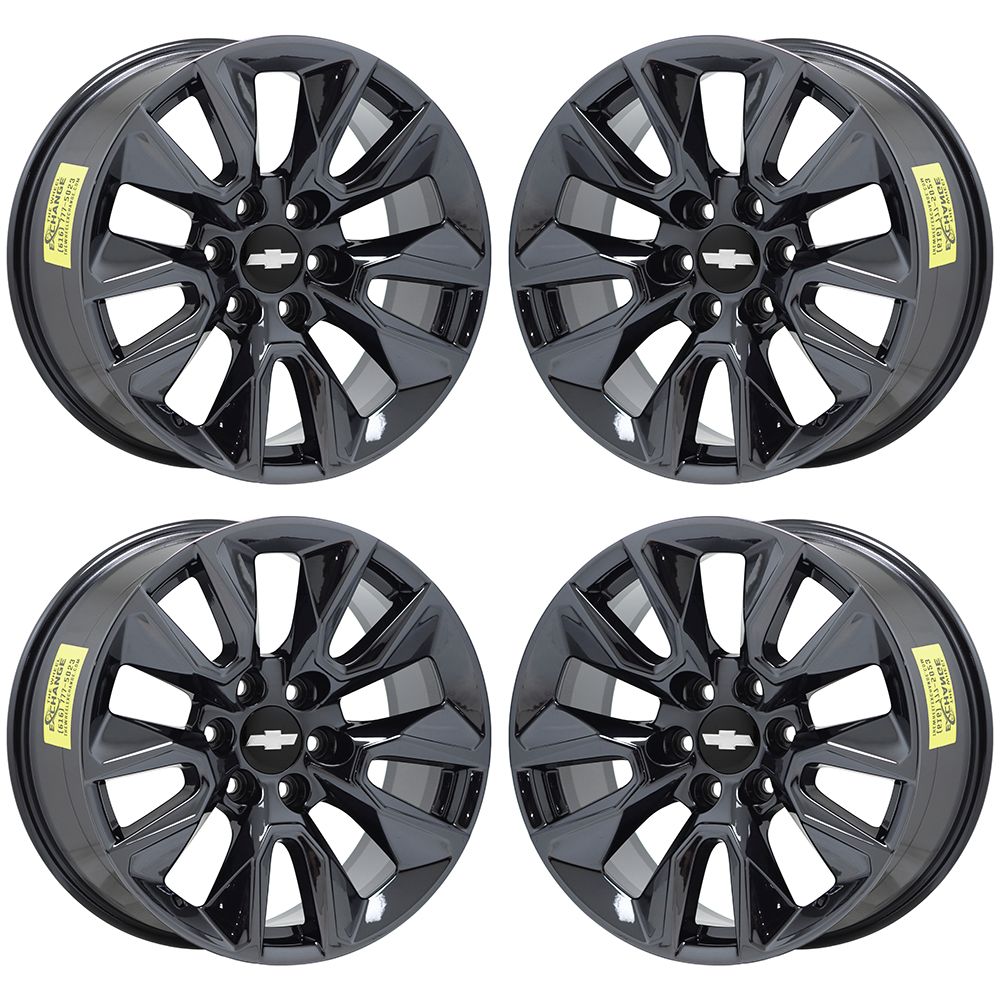 20" GMC Silverado Suburban Tahoe Black Chrome wheels rims Factory OEM set 5916