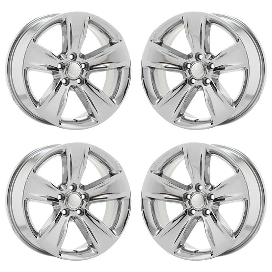 18" Dodge Charger Challenger RWD Bright Chrome wheels rims Factory OEM set 2521