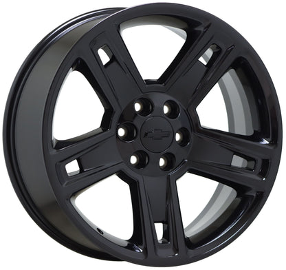 22" Cadillac Escalade Gloss Black wheels rims Factory OEM GM set 4 5664