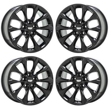 18" Cadillac CT5 CTS Premium Luxury Gloss Black wheels rims Factory OEM set 4837