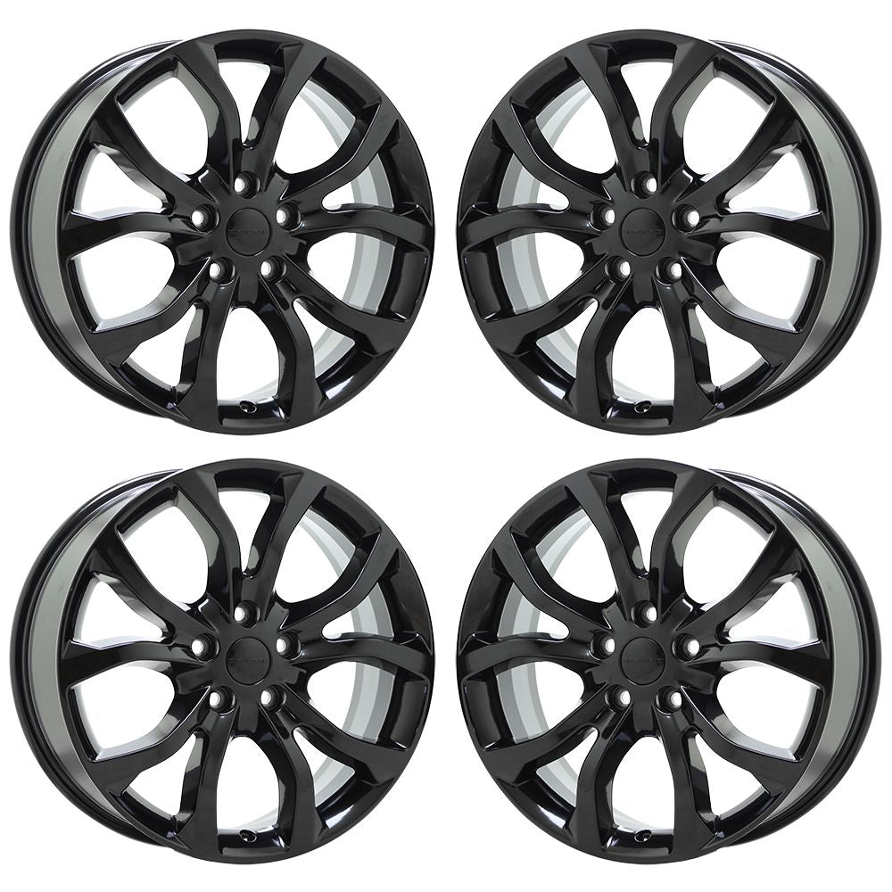 20" Jeep Grand Cherokee Gloss Black wheels rim OEM set 2568 2663 EXCHANGE