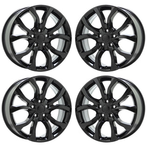 20" Dodge Durango Jeep Grand Cherokee Black wheels rims Factory OEM set 2568
