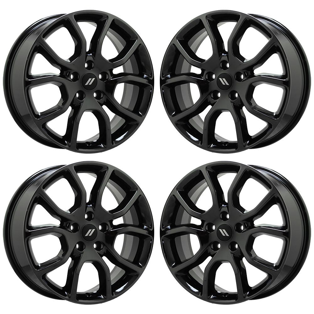20" Dodge Durango Jeep Grand Cherokee Black Chrome wheels OEM set 2570