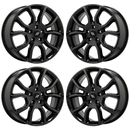 20" Dodge Durango Jeep Grand Cherokee Black Chrome wheels OEM set 2570