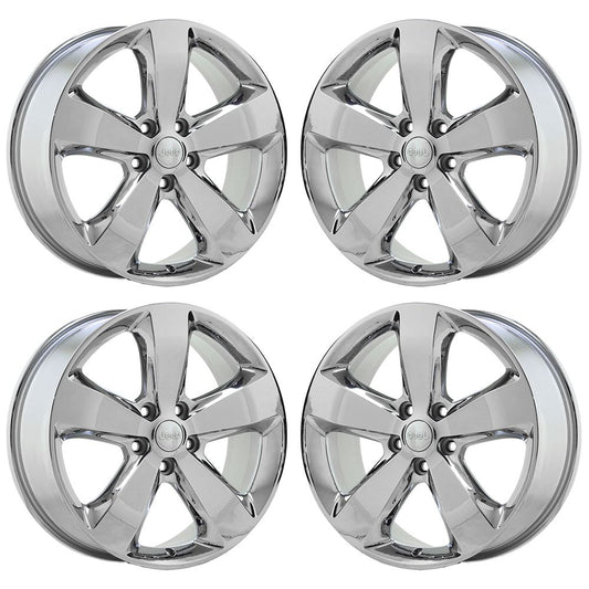 20" Jeep Grand Cherokee Bright Chrome wheels rims Factory OEM set 9137