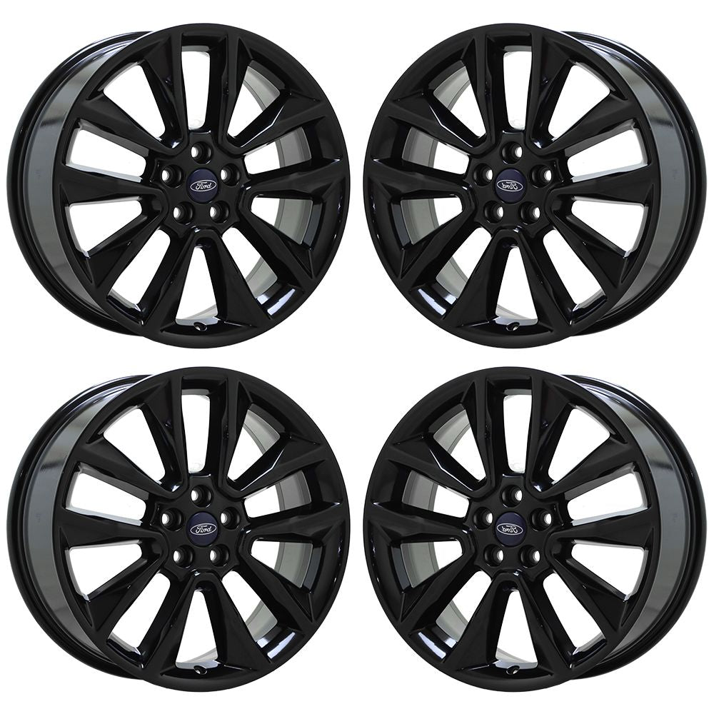 19" Ford Escape Gloss Black wheels rims Factory OEM set 3970