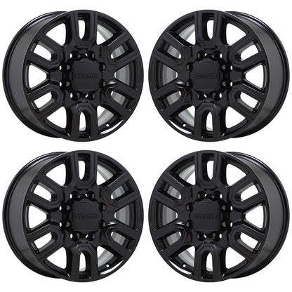 20" Sierra Silverado 2500 3500 Gloss Black wheels rims Factory OEM set 5950