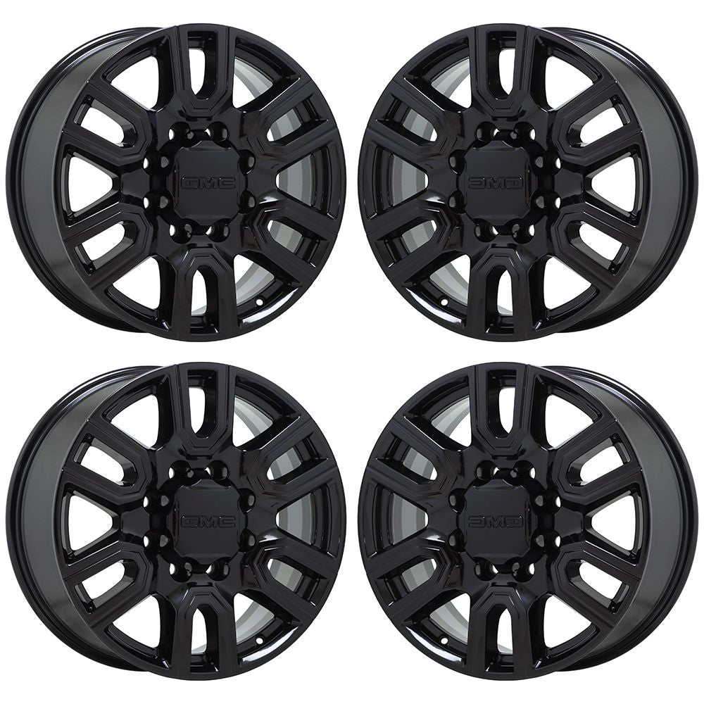 20" GMC Sierra 2500 3500 Truck Black wheels rims Factory OEM set 5950 EXCHANGE