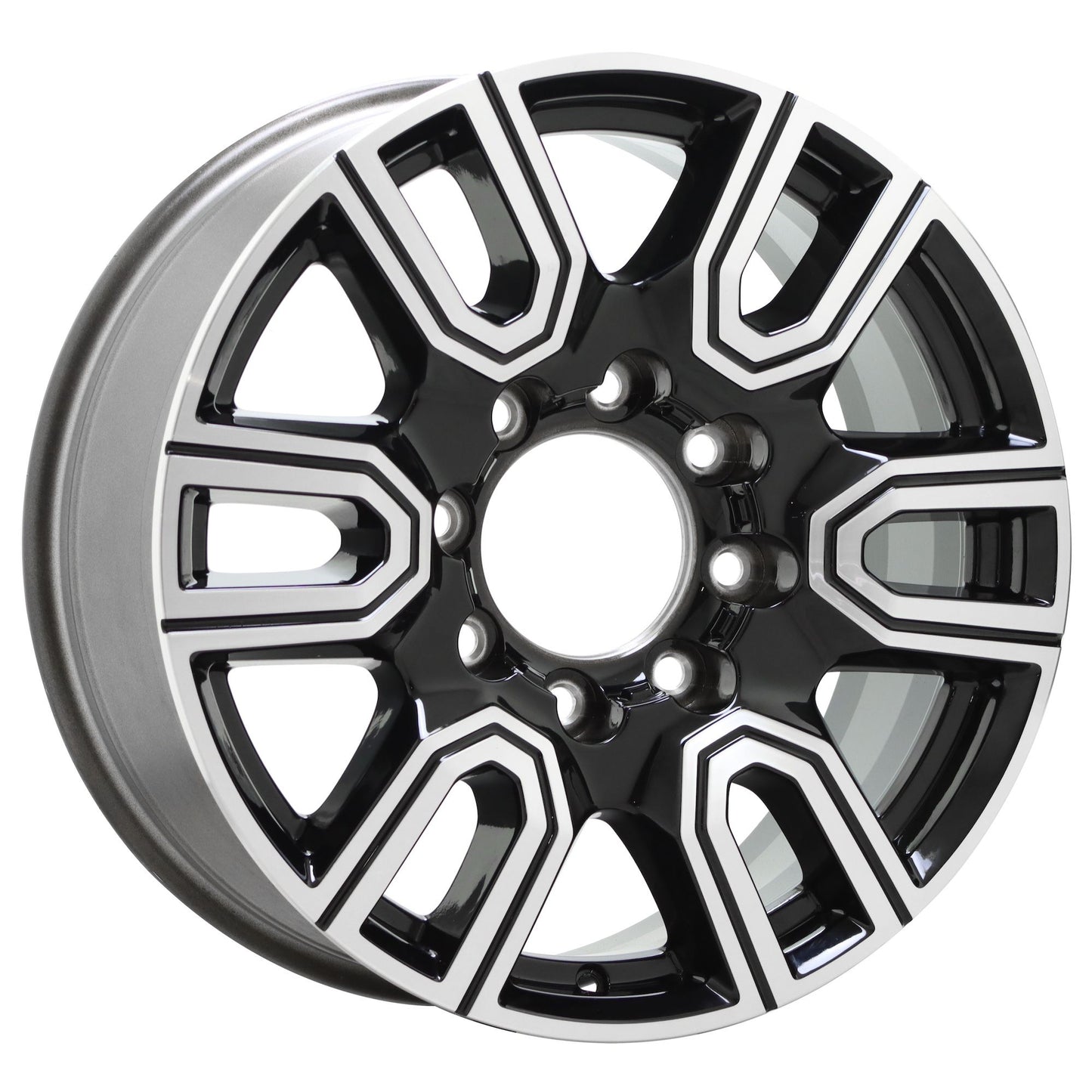 20" GMC Sierra 2500 3500 SRW Machined W/Black wheel rim Factory OEM 5950