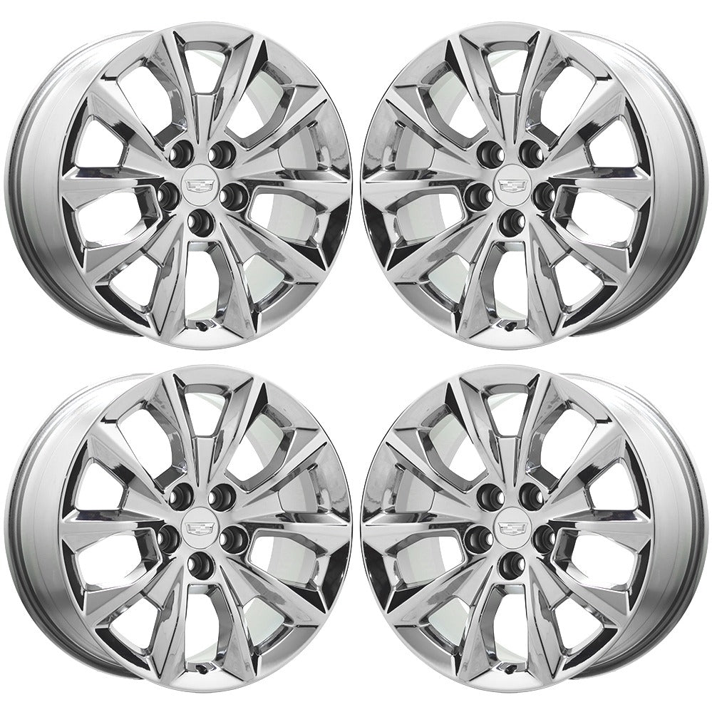 19" Cadillac CTS 2014-2019 Bright Chrome wheels rims OEM set 4751 EXCHANGE