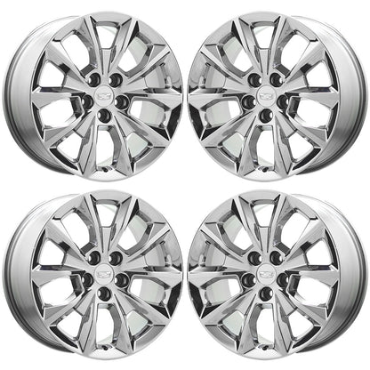 19" Cadillac CTS 2014-2019 Bright Chrome wheels rims OEM set 4751 EXCHANGE