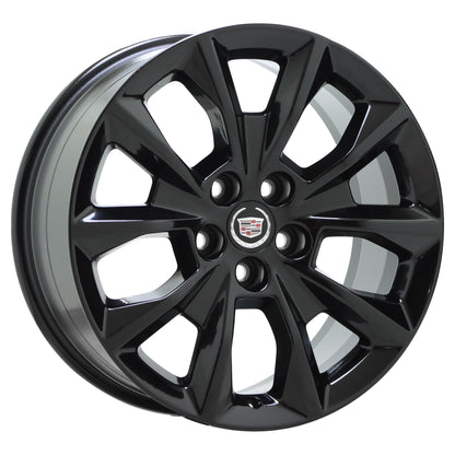 19" Cadillac CTS 2014-2019 Sedan Gloss Black wheels rims OEM set 4751 EXCHANGE