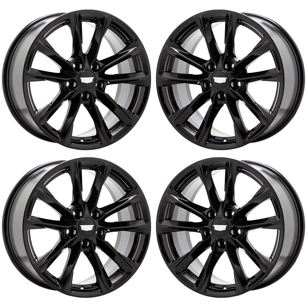 18" Cadillac CT4 Gloss Black wheels rims Factory OEM set 4859 96915 EXCHANGE