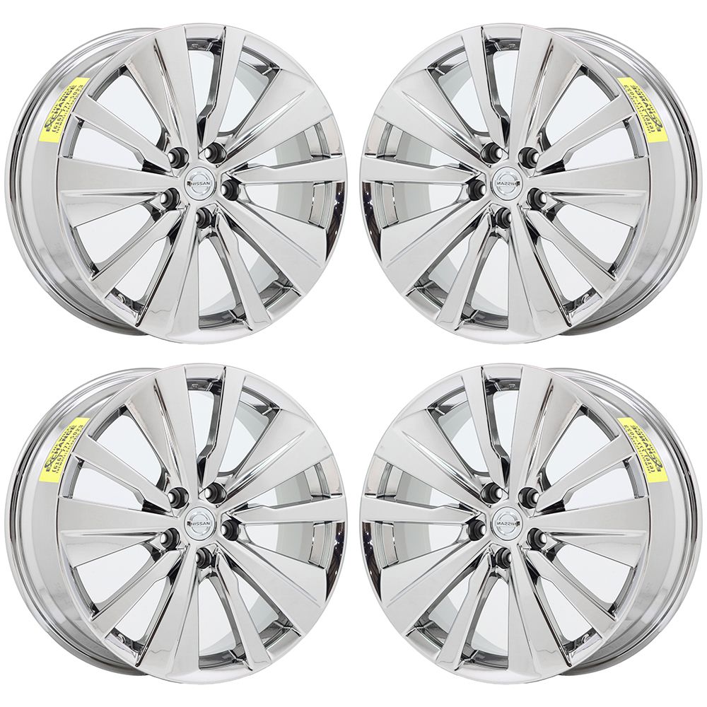 19" Nissan Altima Maxima Bright Chrome wheels rims Factory OEM set 62785