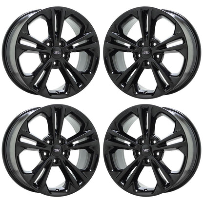 18" Ford Taurus Explorer Gloss Black wheels rims Factory OEM set 3922