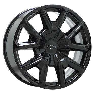 22" Chevrolet Silverado 1500 Tahoe RST Black wheels rims Factory OEM set 14035