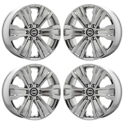 20" Nissan Titan Smoked Dark Chrome Wheels Rims Factory set 62753 62705