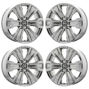 20" Nissan Armada Titan Smoked Dark Chrome Wheels Rims Factory set 62753 62705