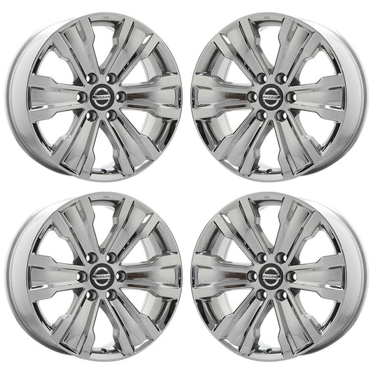 20" Nissan Titan Smoked Dark Chrome Wheels Rims Factory set 62753 62705