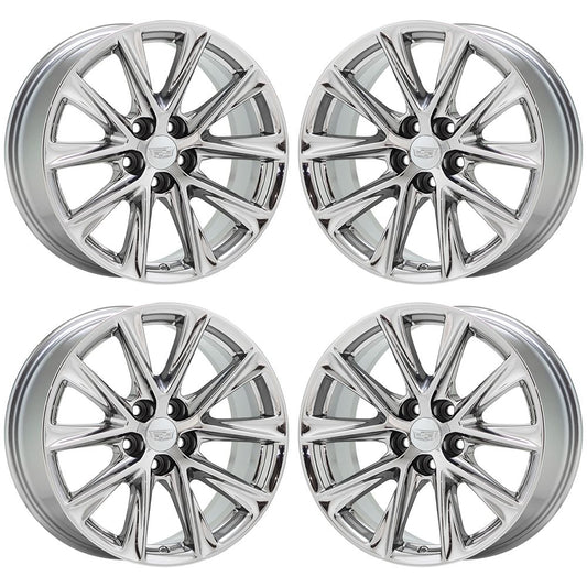 19" Cadillac CT5 Sport V-Series CTS Bright Chrome wheels rims OEM set 4840