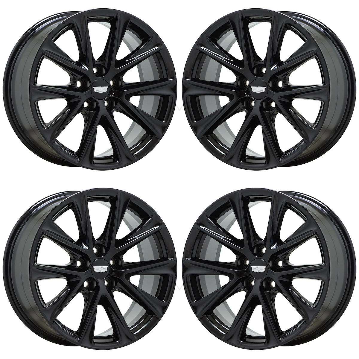 19" Cadillac CT5 Sport V-Series CTS Gloss Black wheels rims set 4840 EXCHANGE