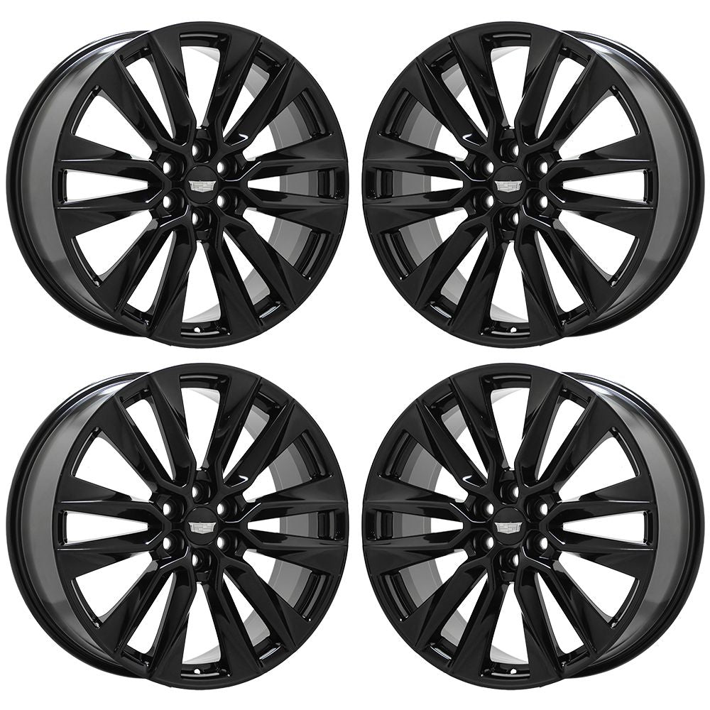 21" Cadillac XT6 Gloss Black wheels rims Factory OEM GM set 4851