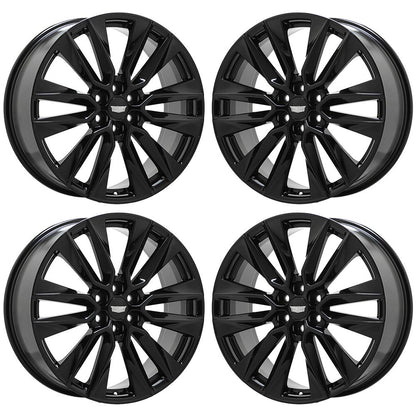 21" Cadillac XT6 Gloss Black wheels rims Factory OEM GM set 4851