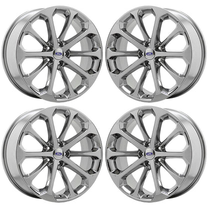 20" Ford Taurus Bright Chrome Wheels Rims Factory OEM Set 3927 3969