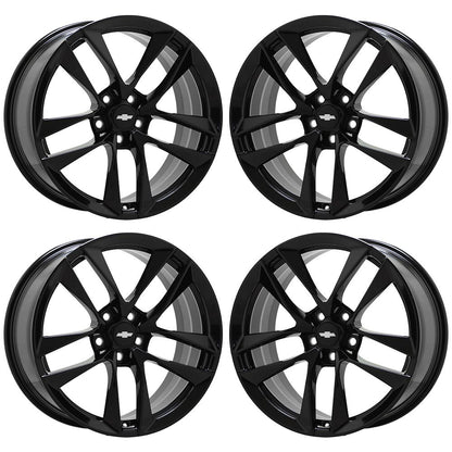 20x8.5 20x9.5 Camaro SS Gloss Black wheels rims Factory OEM set 4 97952 97953