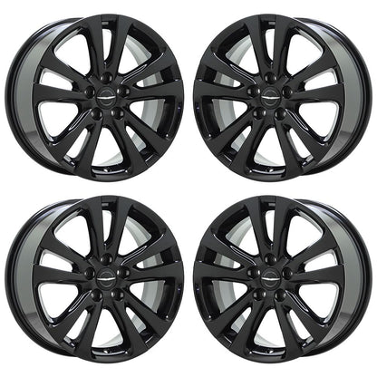 17" Chrysler 200 Gloss Black wheels rims Factory OEM set 2511 - 2015-2017