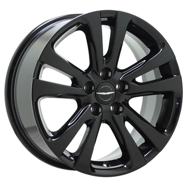17" Chrysler 200 Gloss Black wheels rims Factory OEM set 2511 - 2015-2017