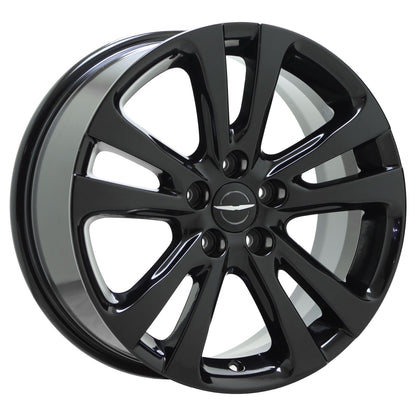 17" Chrysler 200 Gloss Black wheels rims Factory OEM set 2511 - 2015-2017