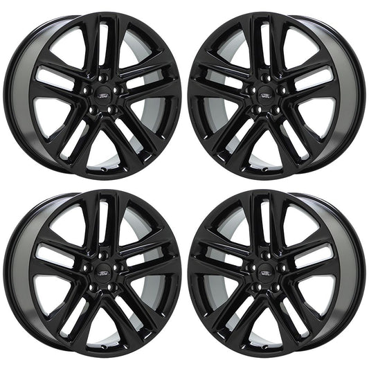 20" Ford Explorer Gloss Black wheels rims Factory OEM set 10060 EXCHANGE