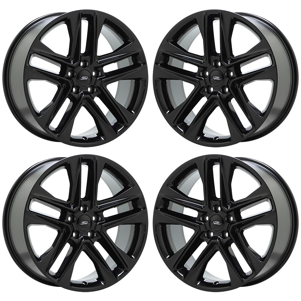 20" Ford Explorer 2011-2019 Gloss Black wheels rims Factory OEM set 10060