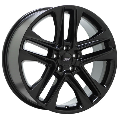 20" Ford Explorer 2011-2019 Gloss Black wheels rims Factory OEM set 10060