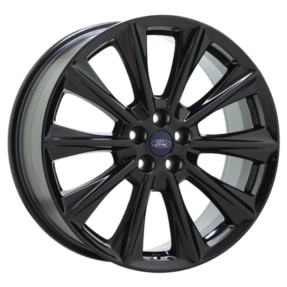 20" Ford Edge Lincoln MKX Gloss Black wheels rims OEM set 10107 EXCHANGE
