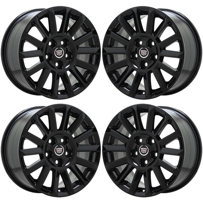 17" Cadillac CTS Sedan Gloss Black wheels rims Factory OEM GM set 4668