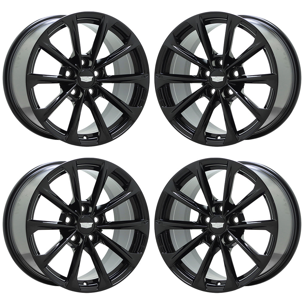 18" Cadillac CT4-V Gloss BlackWing Black Wheels Factory OEM 14051 14052 EXCHANGE