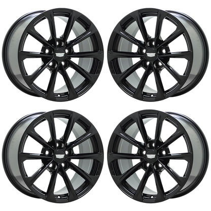 18" Cadillac CT4-V Gloss BlackWing Black Wheels Factory OEM 14051 14052 EXCHANGE