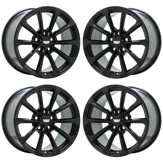 18" Cadillac CT4-V Gloss BlackWing Black Wheels Factory OEM 14051 14052 EXCHANGE