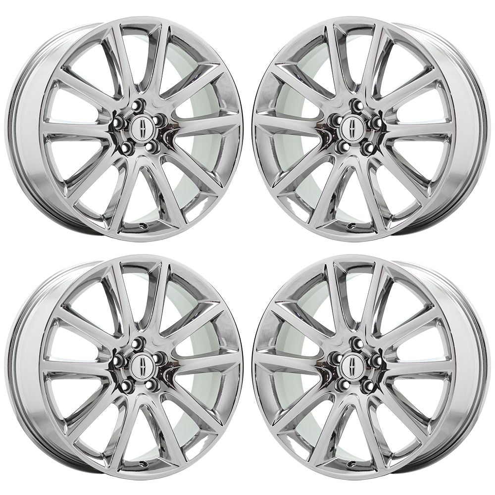 19" Lincoln MKZ Bright Chrome wheels rims Factory OEM set - 3953